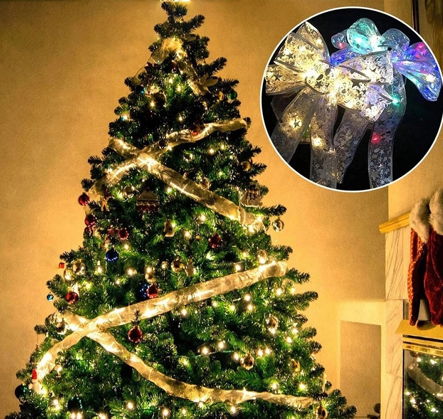 Guirlande ruban à nœuds de Noël – vue 2