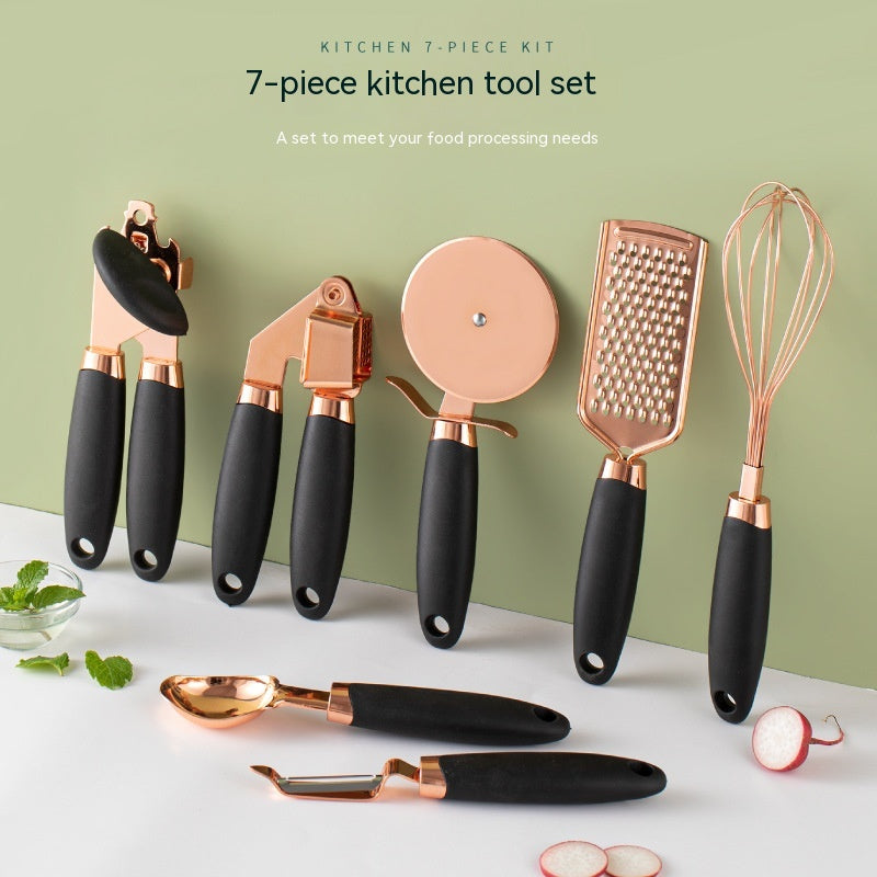 Set d'éplucheurs de cuisine finition cuivre – vue 3