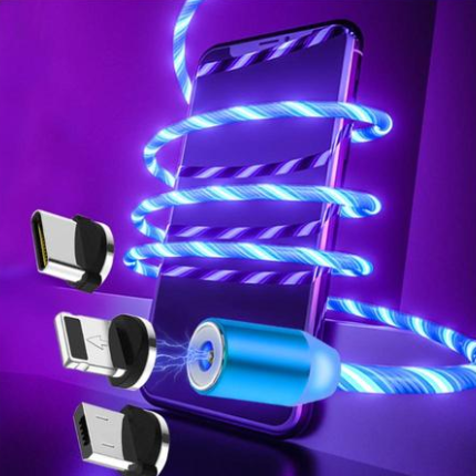 Câble de charge magnétique lumineux – vue 1