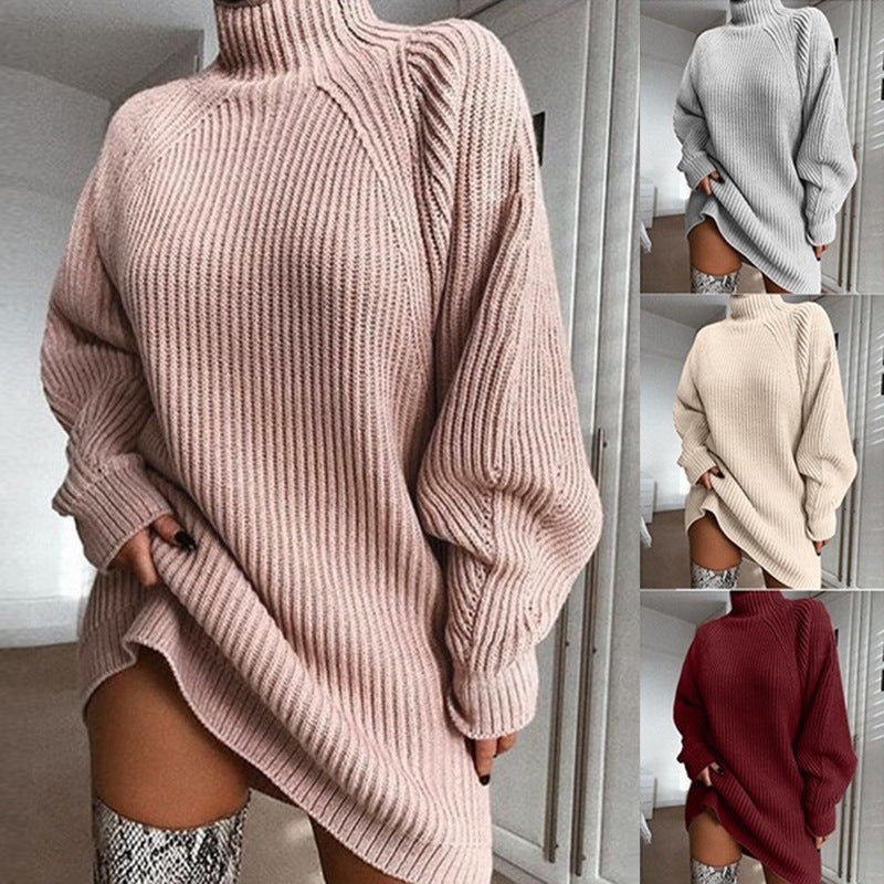 Robe pull col roulé pour femme – vue 1