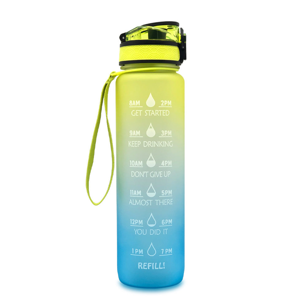 Gourde Tritan 1 L avec repères horaires – vue 2