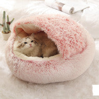 Couchage peluche 2-en-1 pour chien et chat – vue 1