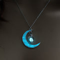 Collier pendentif lumineux argenté – vue 1