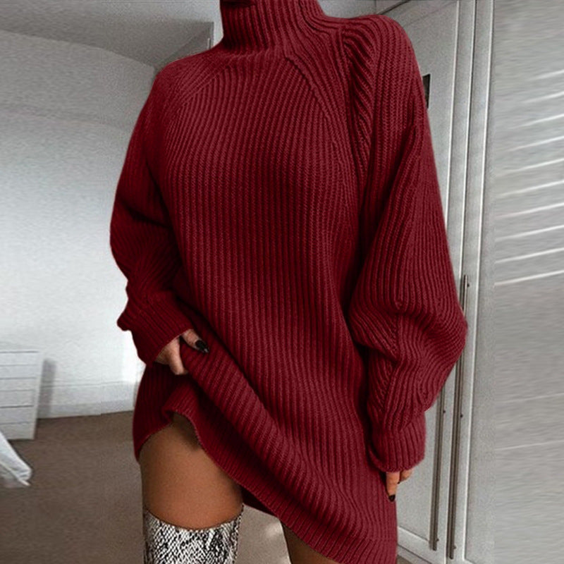 Robe pull col roulé pour femme – vue 3