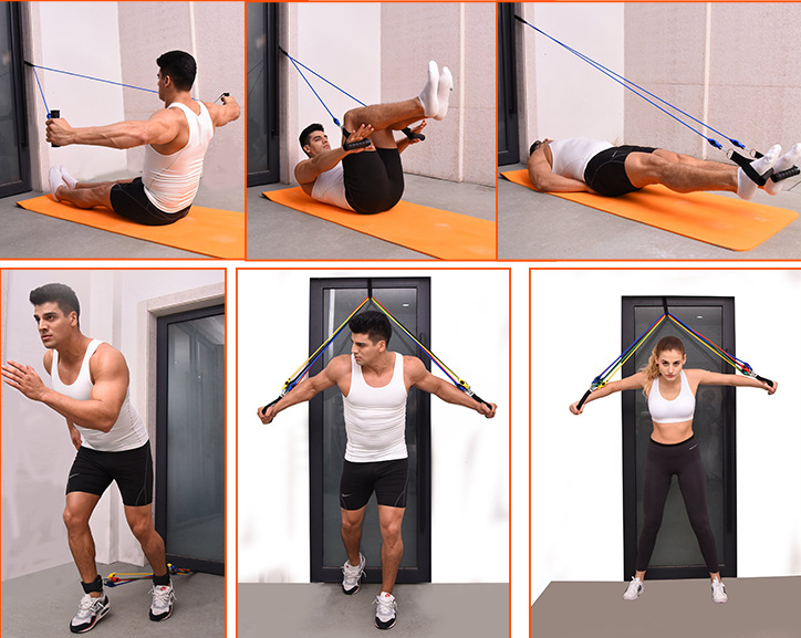 Kit d'élastiques de fitness portable – vue 3
