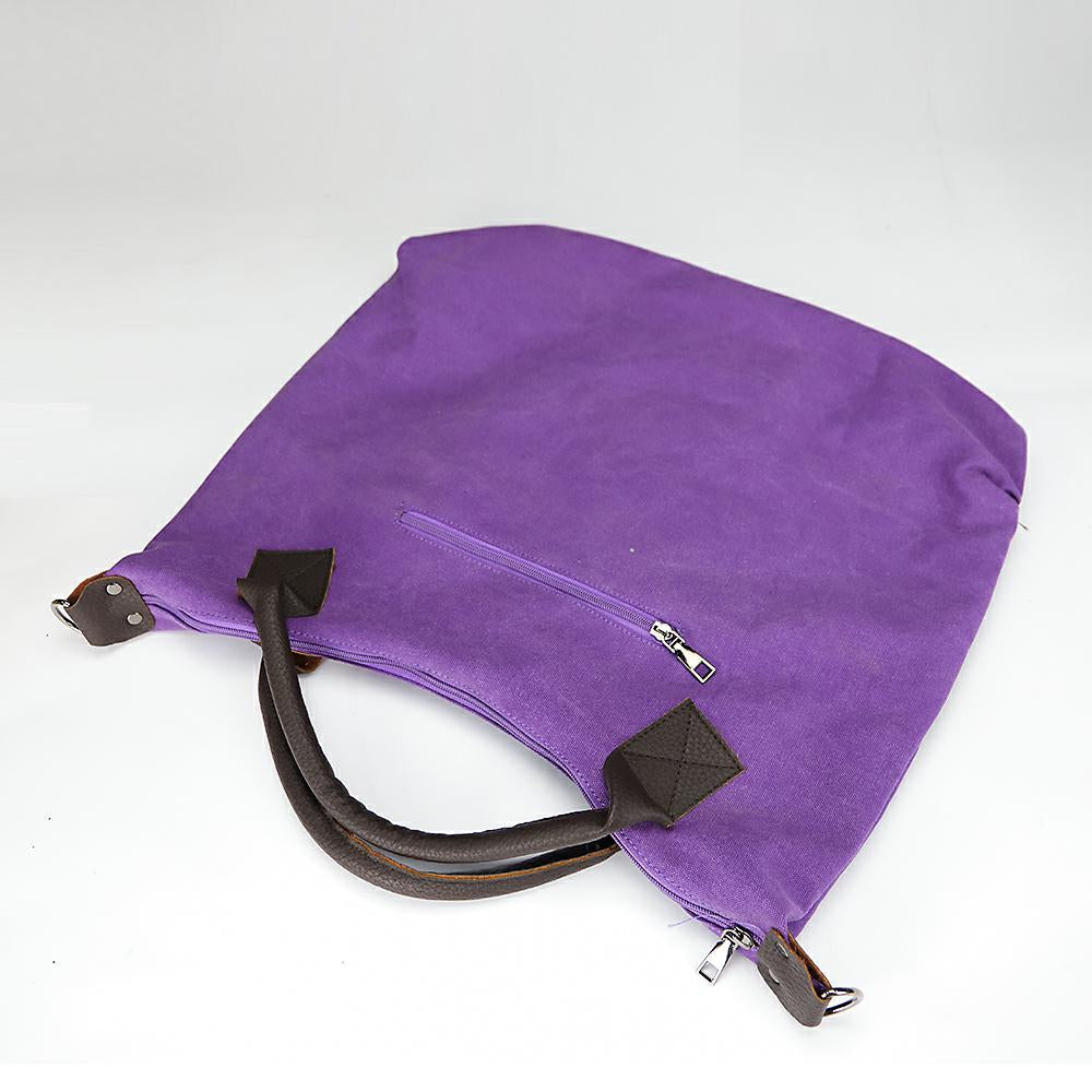 Sac bandoulière femme en toile rétro minimaliste – vue 4
