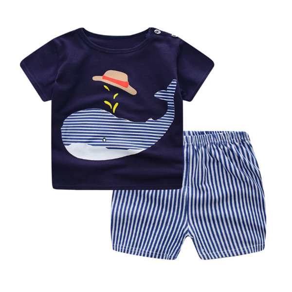 Ensemble bébé avec t-shirt motif dessin animé – vue 1