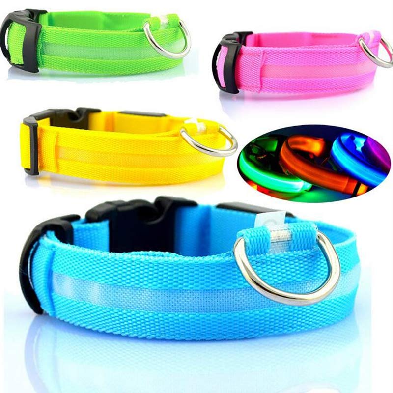 Collier LED lumineux en nylon pour animal – vue 4
