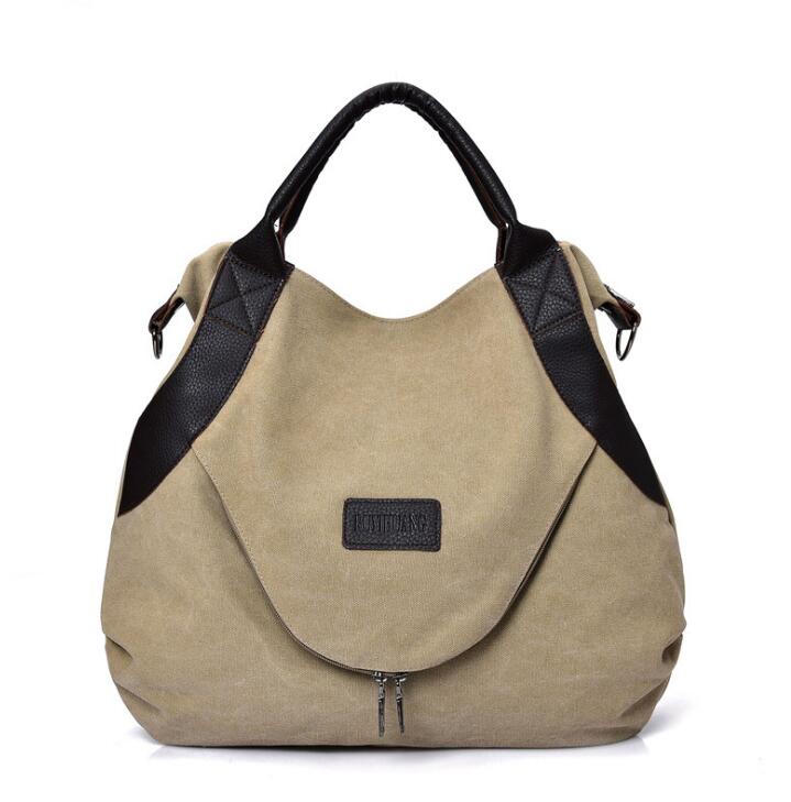Sac bandoulière femme en toile rétro minimaliste – vue 2