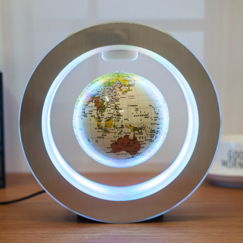 Globe terrestre flottant à lévitation magnétique LED – vue 1