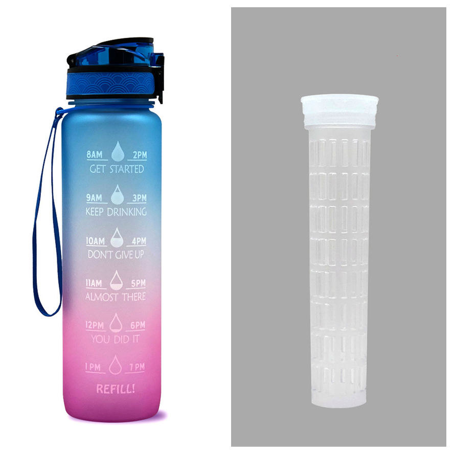 Gourde Tritan 1 L avec repères horaires – vue 4