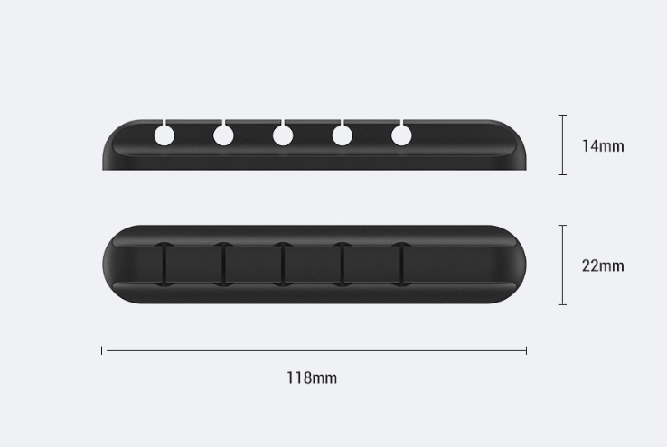 Organiseur de câbles USB en silicone – vue 3
