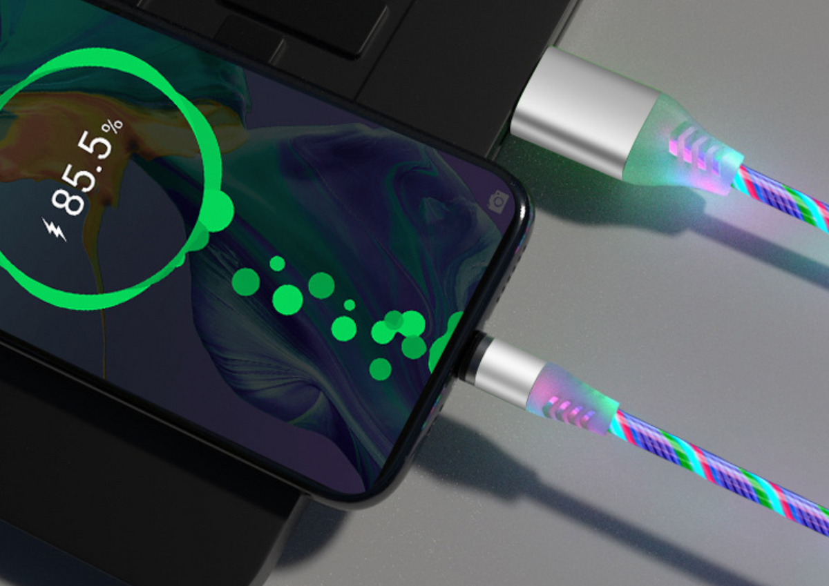 Câble de charge magnétique lumineux – vue 3