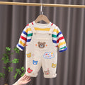 ELBÉ KIDS™ – Ensemble Bébé Salopette & Haut Rayé – vue 10
