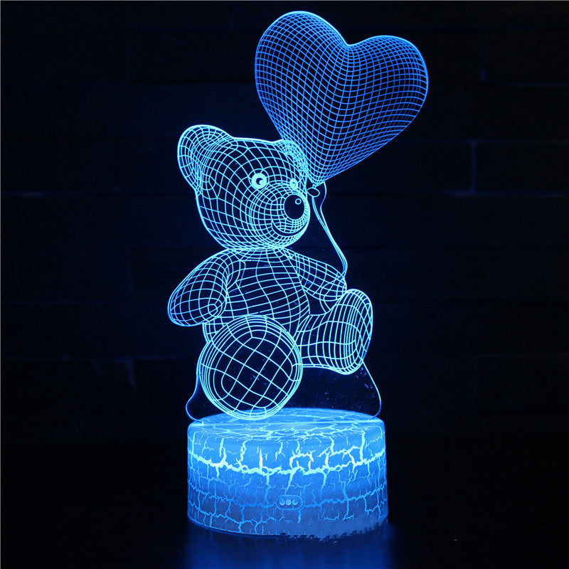 Veilleuse LED 3D en acrylique USB – vue 2