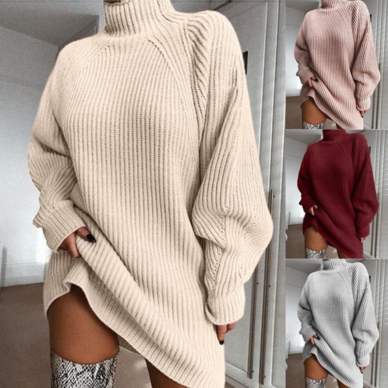 Robe pull col roulé pour femme – vue 2
