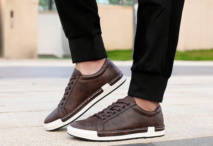 Chaussures casual effet cuir - vue 8