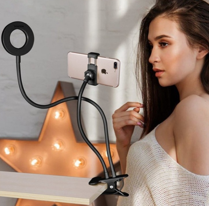 Mini anneau lumineux LED pour selfie 8 cm – vue 1