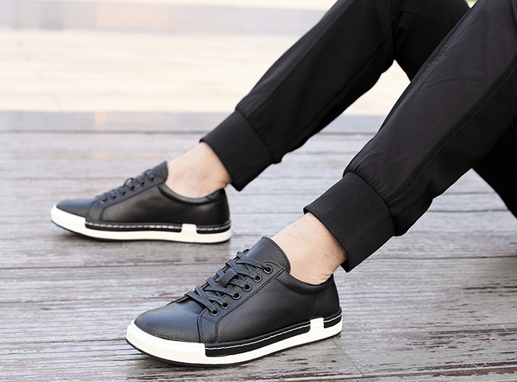 Chaussures casual effet cuir