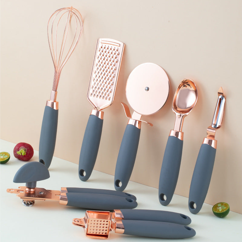 Set d'éplucheurs de cuisine finition cuivre – vue 4