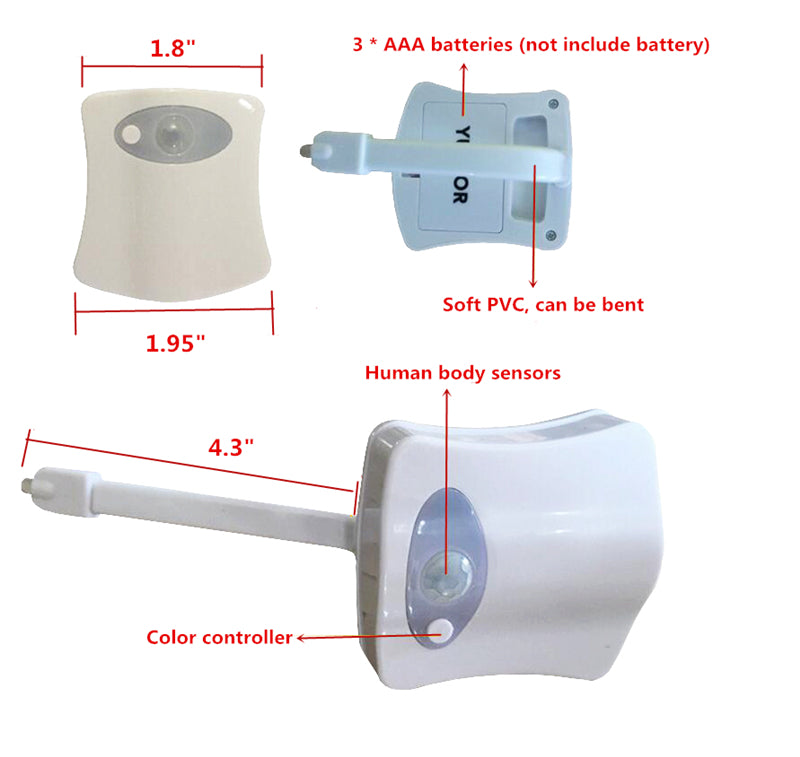 Veilleuse LED à détection pour toilettes – vue 4