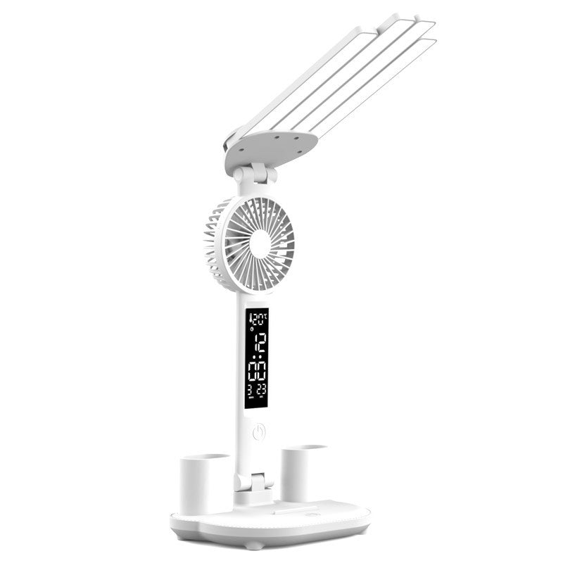 Lampe de Bureau LED Rechargeable 4-en-1 avec Horloge, Porte-Stylo et 3 Températures de Lumière – ELBÉ Home – vue 4