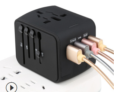 Adaptateur de voyage universel avec ports USB – vue 3