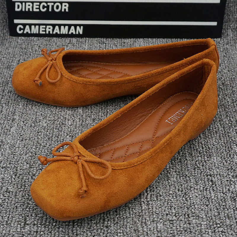 Ballerines velours bout carré - vue 3