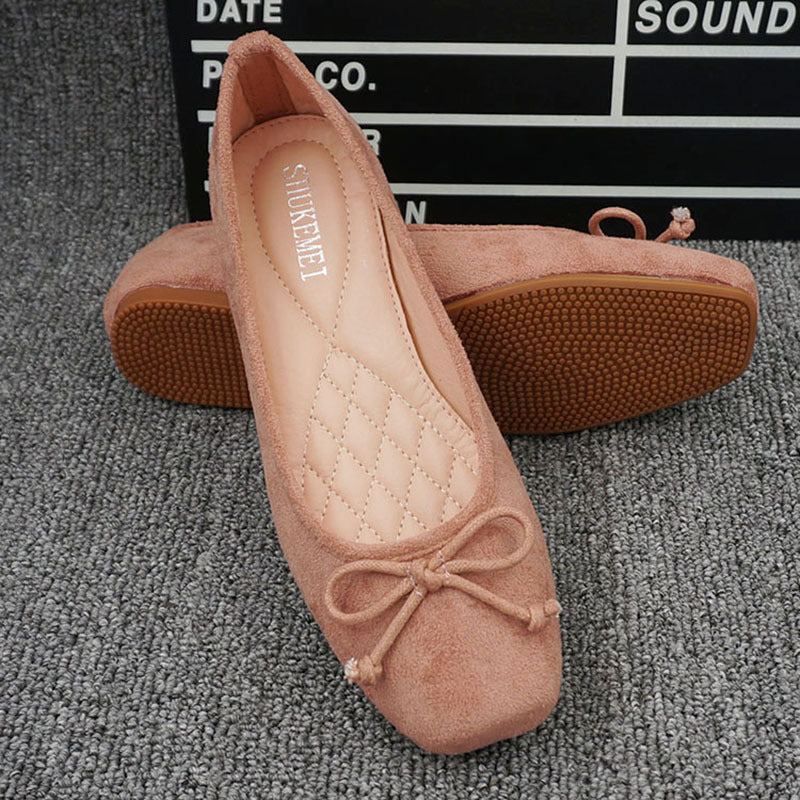 Ballerines velours bout carré - vue 4
