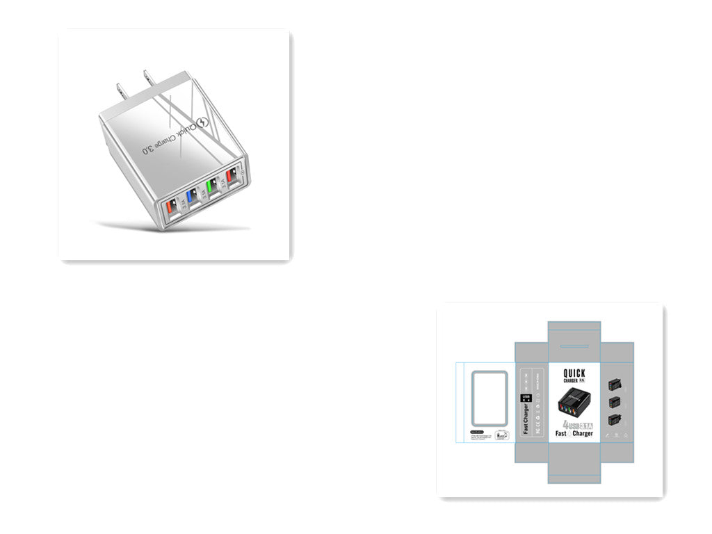 Adaptateur secteur USB 4 ports Quick Charge 3.0 – vue 3