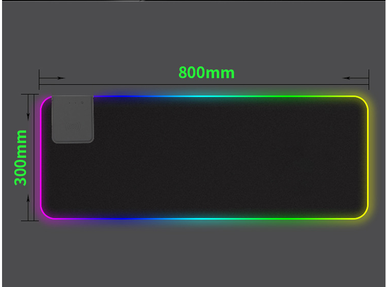 Tapis de souris gaming RGB grand format – vue 3